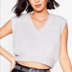 NWOT Knit Cropped Vest Top